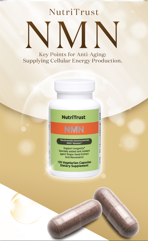 Best NMN Supplement with Resveratrol & Grape Seed Extract โ 120 Acid-Resistant Capsules for Energy & Longevity