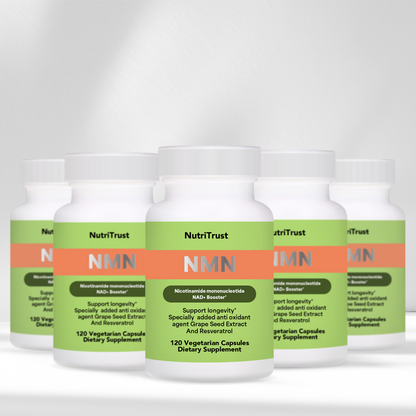 Best NMN Supplement with Resveratrol & Grape Seed Extract – 120 Acid-Resistant Capsules for Energy & Longevity